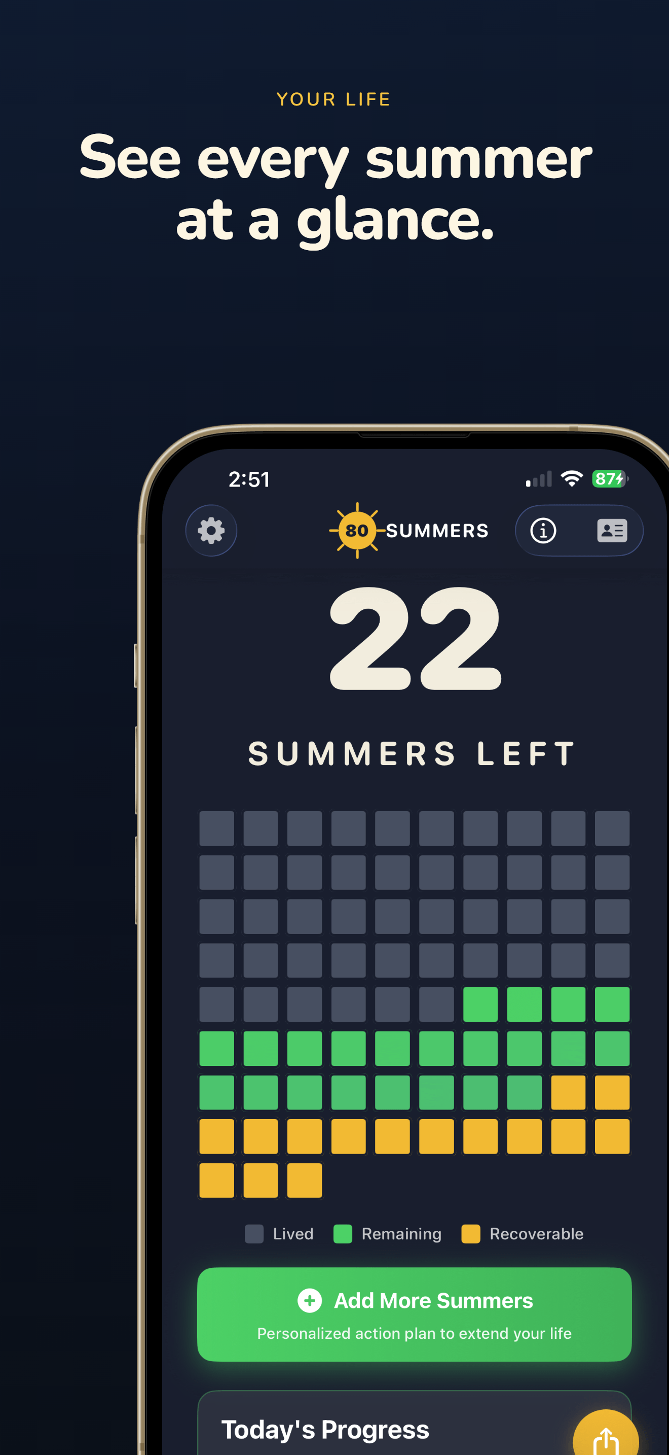 Life grid visualization